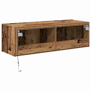 TV wall cabinet s LED 2 pcs Staré dřevo 100 x 35 x 31 cm - obrázek 10