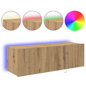 TV wall cabinet Nástěnný Artisanový dub 100 x 35 x 31 cm - obrázek 4