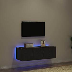 TV wall cabinet Nástěnný 2 pcs Černý dub 100 x 35 x 31 cm - obrázek 5