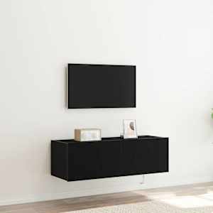TV wall cabinet Nástěnný 2 pcs Černý dub 100 x 35 x 31 cm - obrázek 1