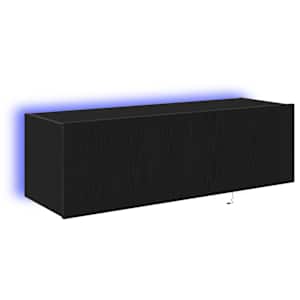 TV wall cabinet Nástěnný 2 pcs Černý dub 100 x 35 x 31 cm - obrázek 2