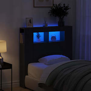LED hlavová deska s policí Černý dub 100 x 18,5 x 103,5 cm - obrázek 4