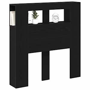 LED hlavová deska s policí Černý dub 100 x 18,5 x 103,5 cm - obrázek 3