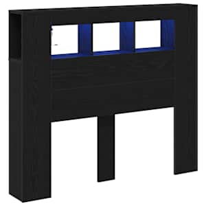 LED hlavová deska s policí Černý dub 120 x 18,5 x 103,5 cm - obrázek 2