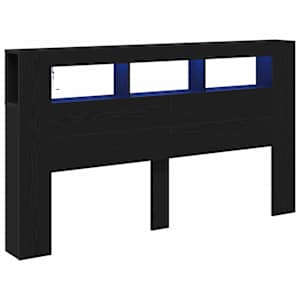LED hlavová deska s policí Černý dub 180 x 18,5 x 103,5 cm - obrázek 2
