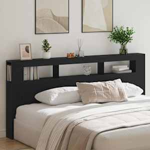 LED glava postelje Črna Orehovina 220 x 18,5 x 103,5 cm