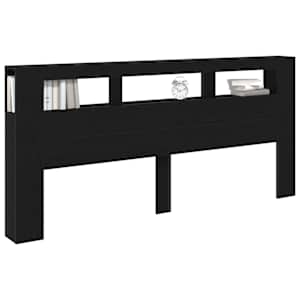 LED hlavová deska s policí Černý dub 220 x 18,5 x 103,5 cm - obrázek 3