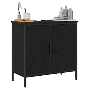 Skříňka pod umyvadlo Černý dub 60 x 30 x 60 cm kompozitní dřevo - obrázek 3
