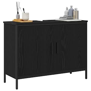 Skříňka pod umyvadlo Černý dub 80 x 30 x 60 cm kompozitní dřevo - obrázek 3
