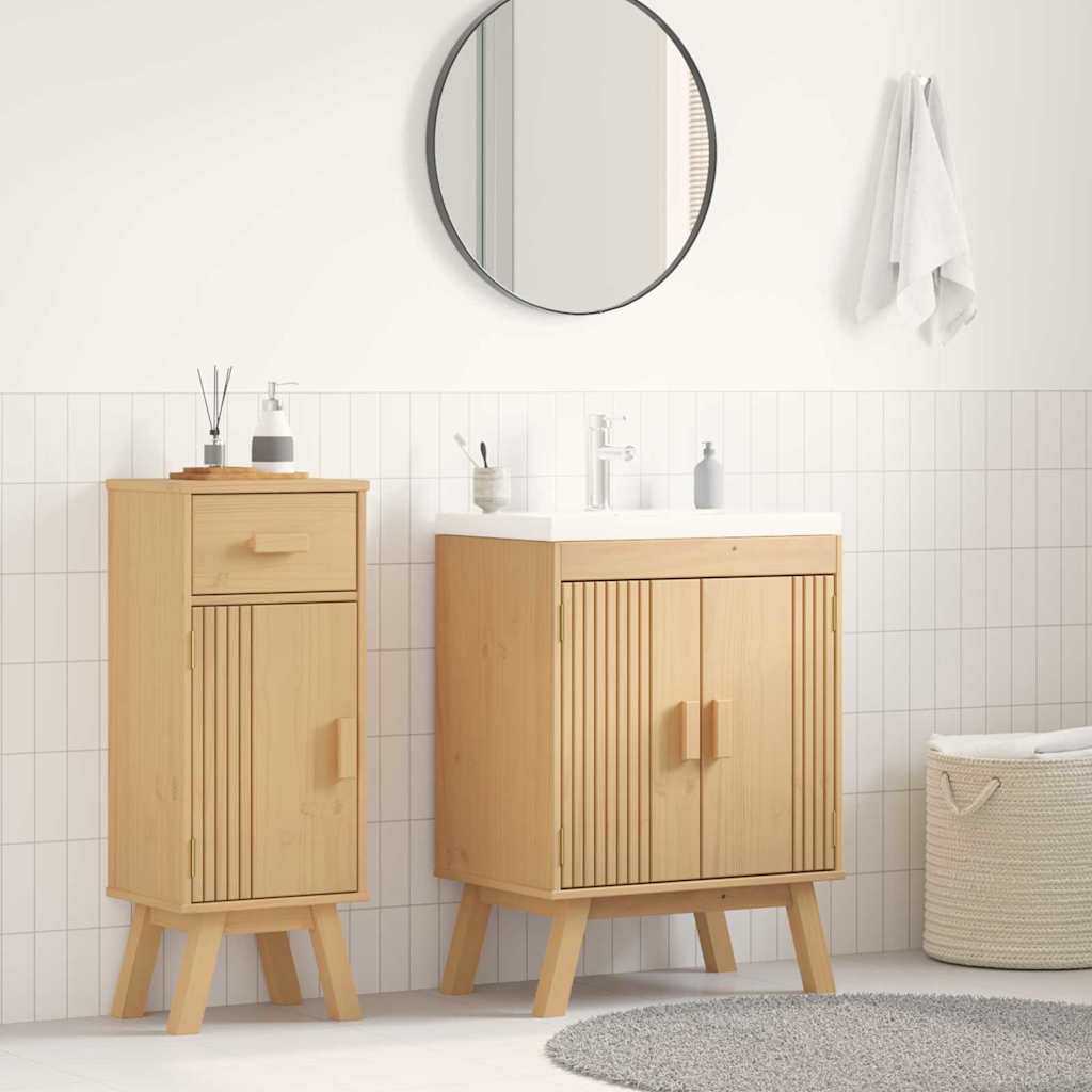 Pesualtaiden Aluskaappi 114x43x73,5 cm Täysipuu Mänty