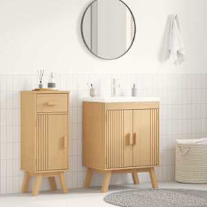 Podnožno omaro Olden Rjava 60 x 40 x 80 cm Trden borov les