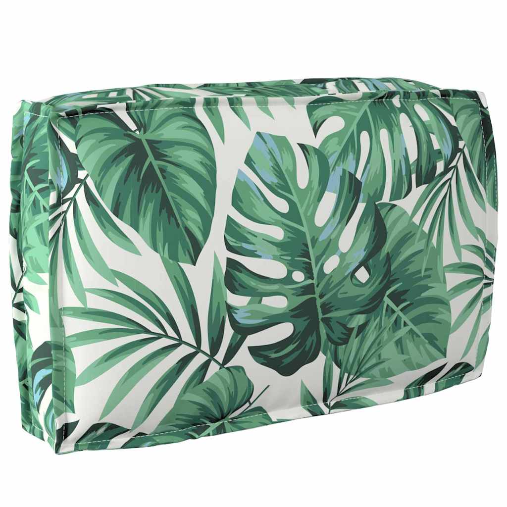 Pallepude til rygstøtte Bladmønster 60x40x12 cm Oxford stof