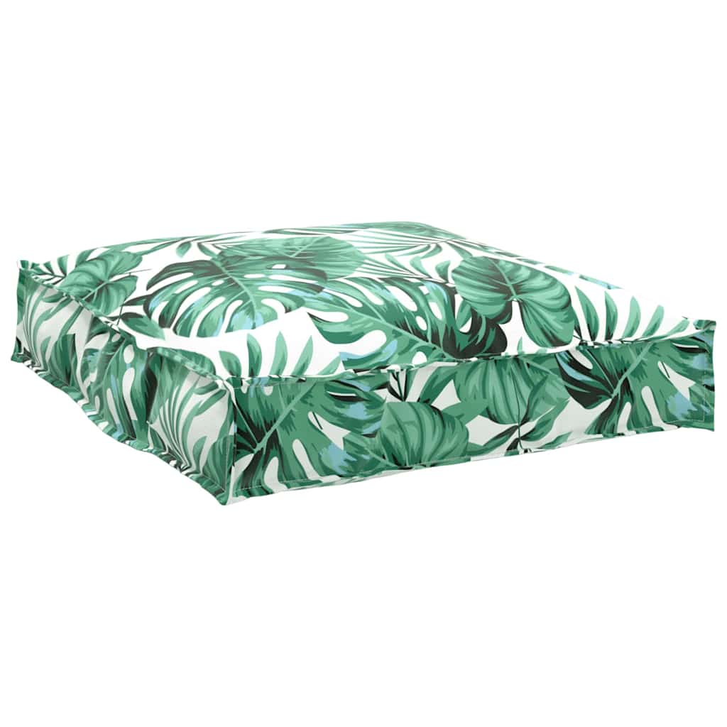 vidaXL Pallepute for sete Bladmønster 70 x 70 x 12 cm Oxford-stoff