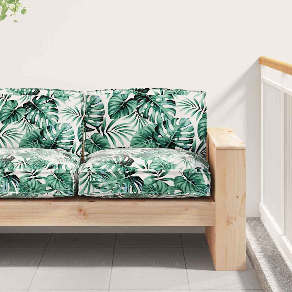 vidaXL Pernă pentru șezut din paleți model frunze 80 x 80 x 12 cm