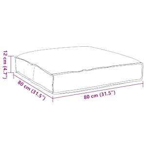 Polštář List Vzor listů 80 x 80 x 12 cm Oxford látka - obrázek 6