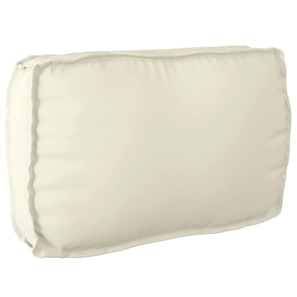 vidaXL Palettenkissen für Rückenlehne mit Kissen Creme 70 x 40 x 12 cm