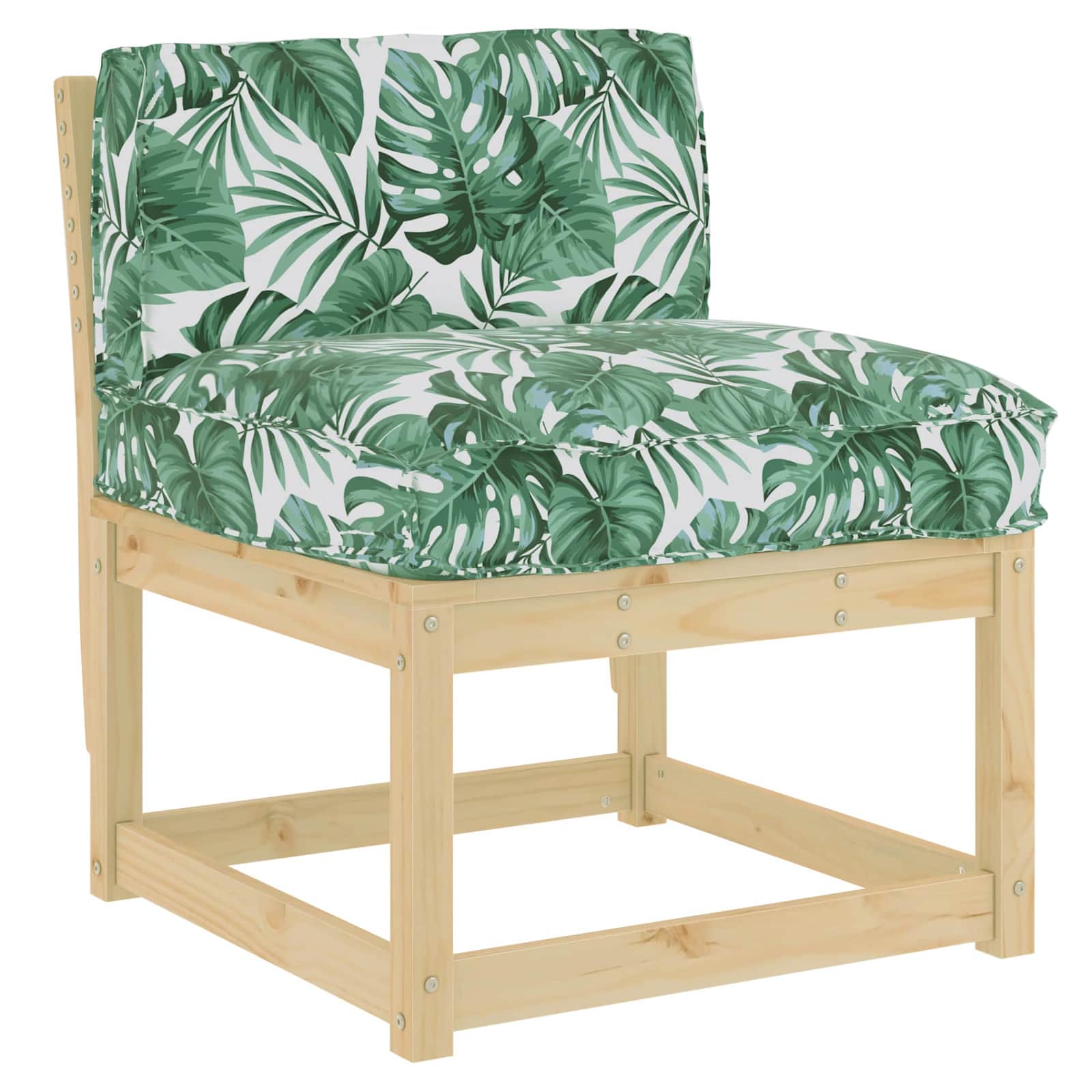 Μαξιλάρι παλέτας για πλάτη Floral Μοτίβο φύλλων 70 x 40 x 12 cm