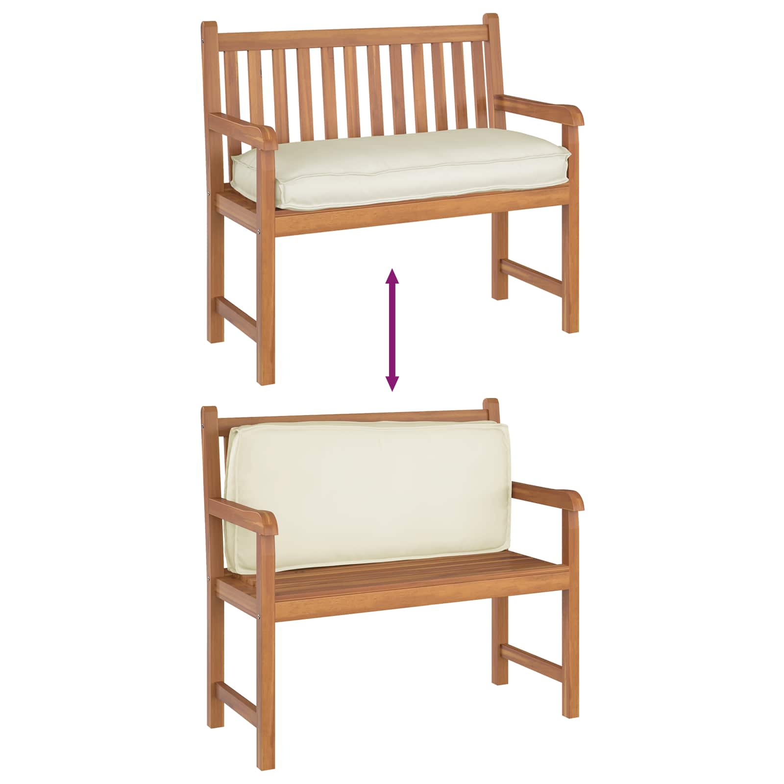 Padi cream 120 x 50 x 12 cm Oxfordi kangas 6 Kõik vajalik sinu aeda ja koju! Padi cream 120 x 50 x 12 cm Oxfordi kangas - Image 6