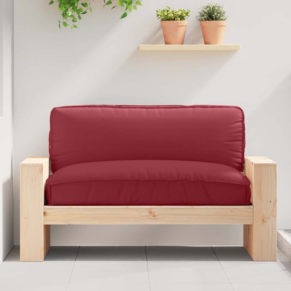 vidaXL Palettenkissen für geeigneten Sitz Weinrot 120 x 80 x 12 cm