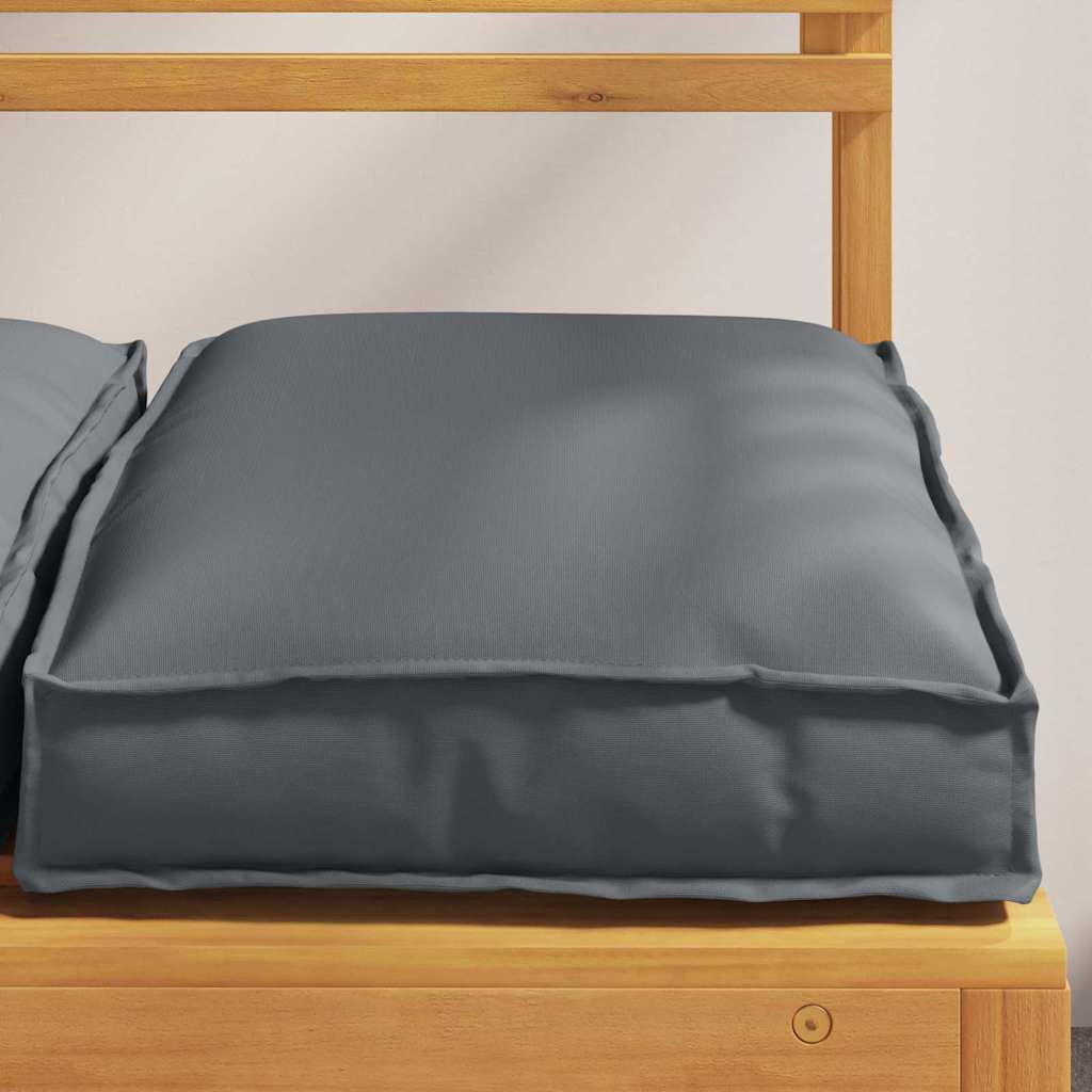 Udendørs Pude Sæt af 2 Antracitgrå Polyester 40 x 40 x 8 cm