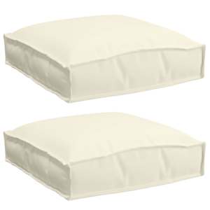 Polštář 2 pcs Krémová 40 x 40 x 8 cm Oxford látka - obrázek 2
