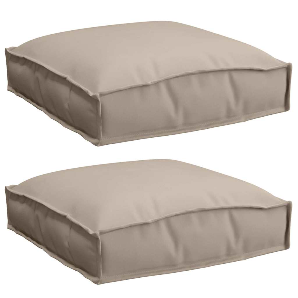 Kussen 2 pcs Taupe 40 x 40 x 8 cm Oxford Stof image 2