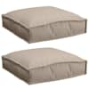 vidaXL Padi 2 tk Oxfordi kangas Pruunikashall 40 x 40 x 8 cm