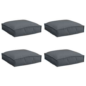 Polštář 4 pcs Antracit 40 x 40 x 8 cm Oxford látka - obrázek 2