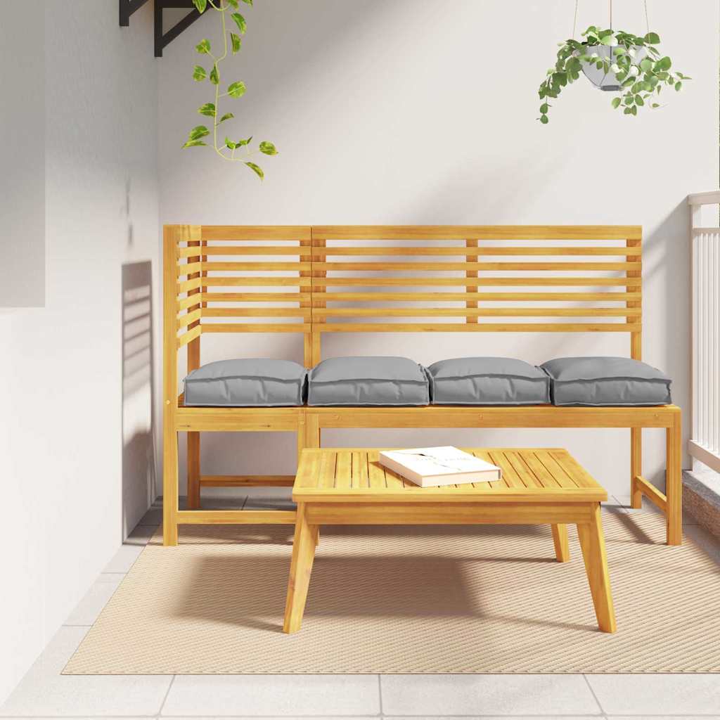 Pallepuder til Sæd 4 stk Grå 40x40x8 cm Oxford stof