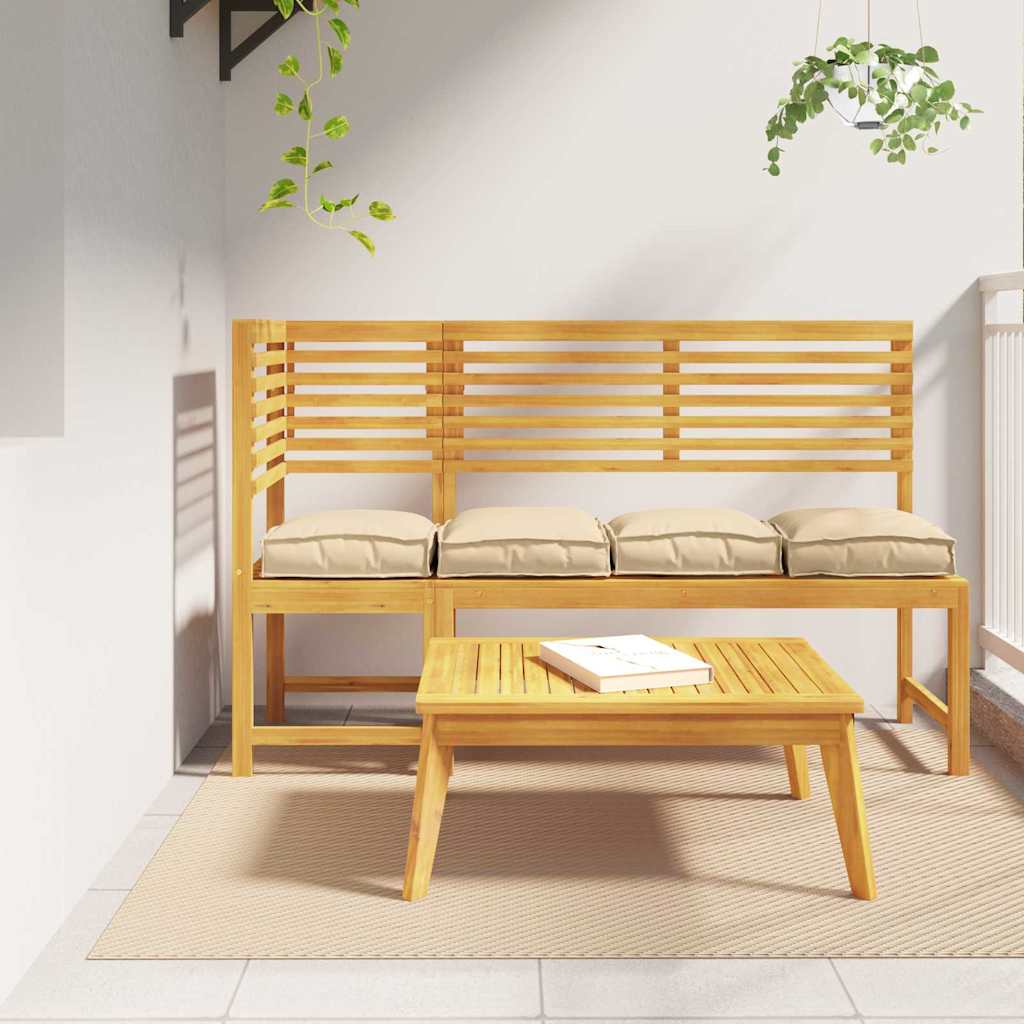 Pallet padjad istekohtadele 4 tk Beež 40x40x8 cm Oxfordi kangas