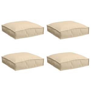 vidaXL Padi 4 tk Oxfordi kangas Beež 40 x 40 x 8 cm