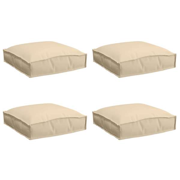vidaXL Padi 4 tk Oxfordi kangas Beež 40 x 40 x 8 cm