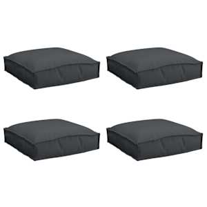 Polštář 4 pcs Černá 40 x 40 x 8 cm Oxford látka - obrázek 2