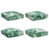 vidaXL Padi 4 tk Oxfordi kangas Lehe muster 40 x 40 x 8 cm