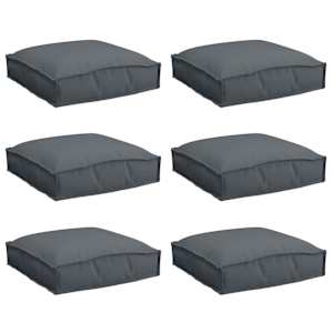 Polštář 6 pcs Antracit 40 x 40 x 8 cm Oxford látka - obrázek 2