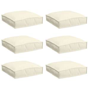Polštář 6 pcs Krémová 40 x 40 x 8 cm Oxford látka - obrázek 2