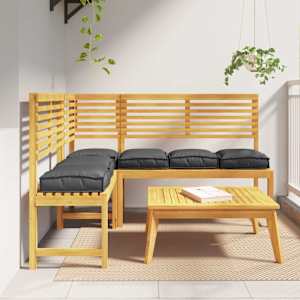 Polštář 6 pcs Černá 40 x 40 x 8 cm Oxford látka - obrázek 1