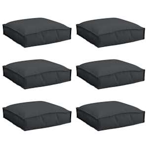 Polštář 6 pcs Černá 40 x 40 x 8 cm Oxford látka - obrázek 2