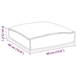Polštář 6 pcs Černá 40 x 40 x 8 cm Oxford látka - obrázek 11