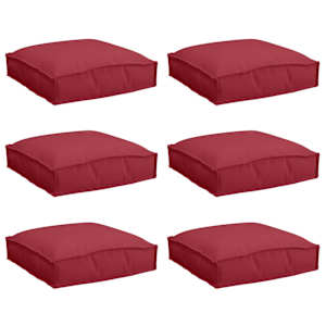 Polštář 6 pcs Víno Červené 40 x 40 x 8 cm Oxford látka - obrázek 2