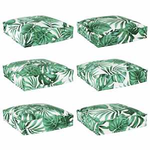 Polštář List 6 pcs Vzor listů 40 x 40 x 8 cm Oxford látka - obrázek 2