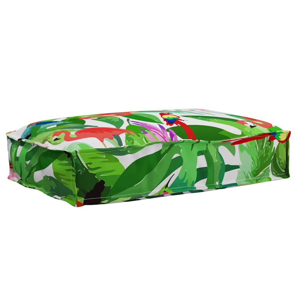 Pallepude til sæde tropisk jungle 60x40x8 cm Oxford stof