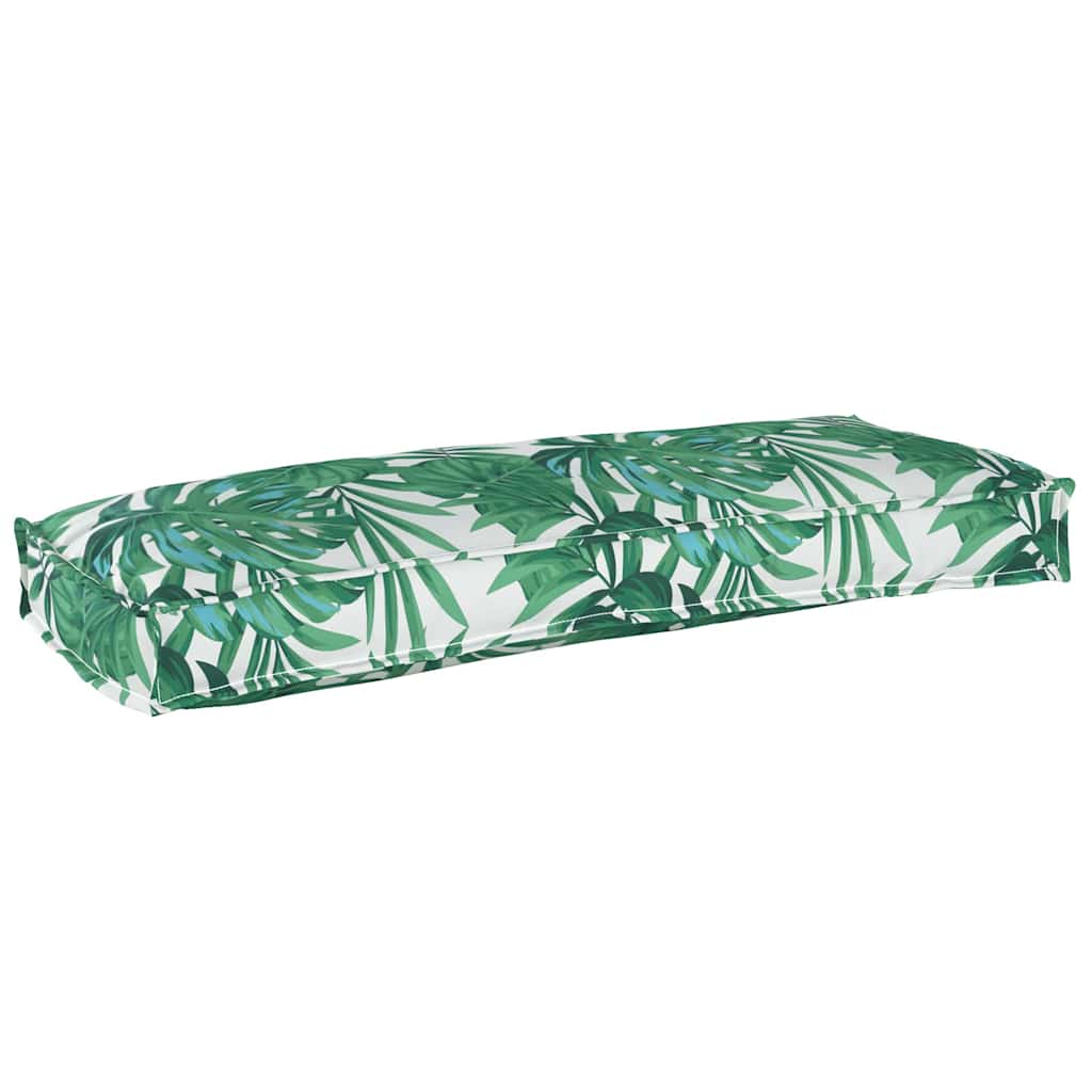 Udendørs Pude Grøn Polyester 100 cm x 40 cm x 8 cm Bladmønster