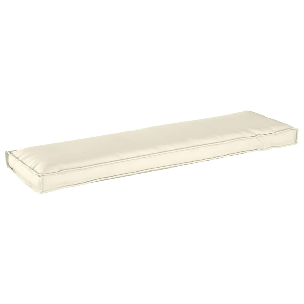 vidaXL Pernă pentru bancă din paleți Crem 140 x 40 x 8 cm