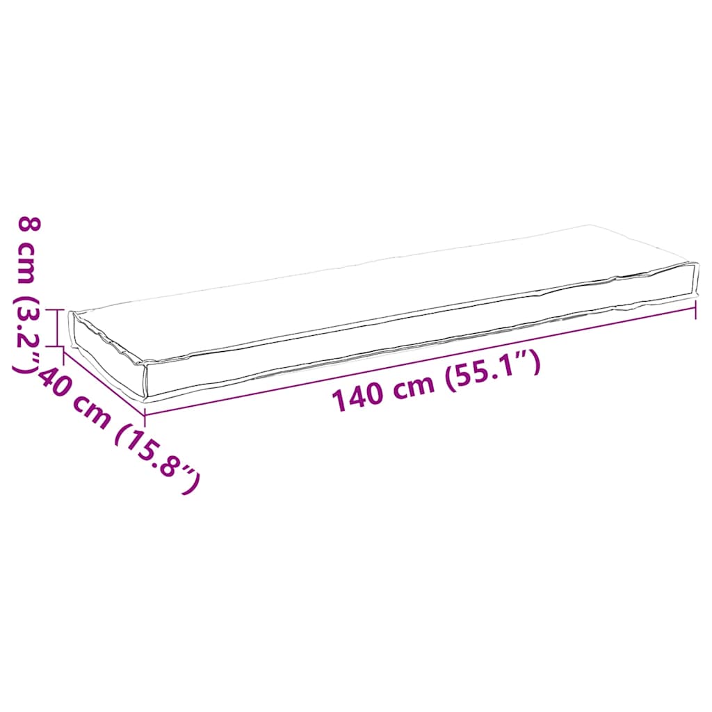 Kussen Crème 140 x 40 x 8 cm Oxford Stof image 8