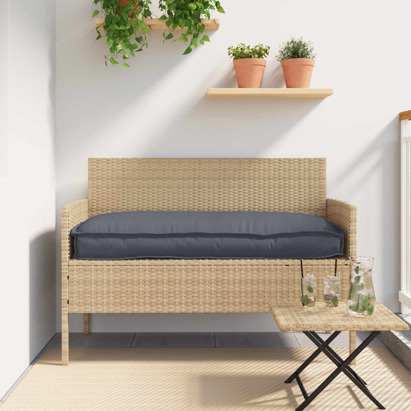 vidaXL Pallet Pute Sett 2 pcs Antrasitt 100 x 40 x 8 cm Oxford-stoff