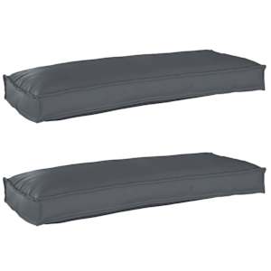 Sada polštářů na paletu 2 pcs Antracit 100 x 40 x 8 cm - obrázek 1
