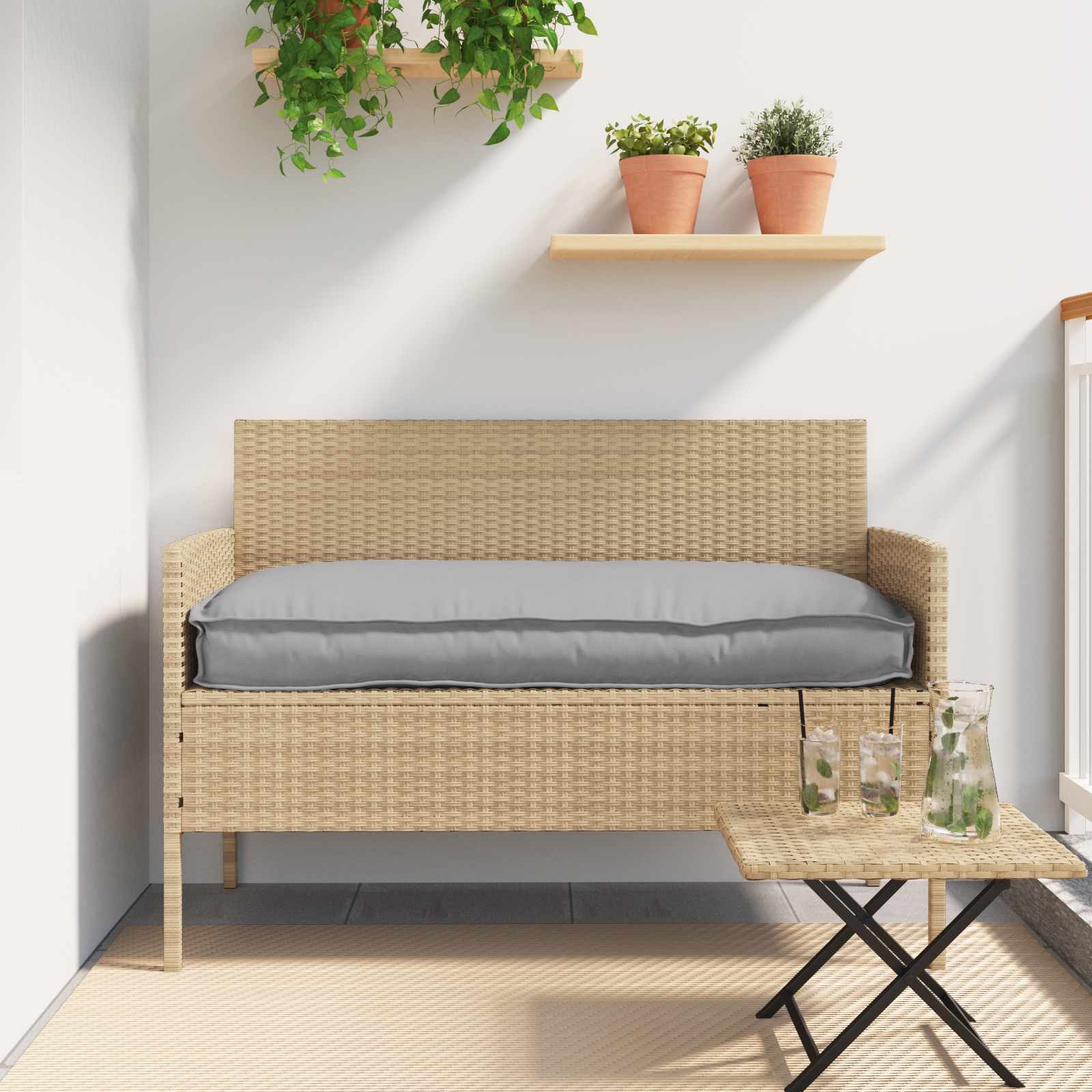 vidaXL Pallet Kissen Set 2 pcs Grau 100 x 40 x 8 cm Oxford-Stoff