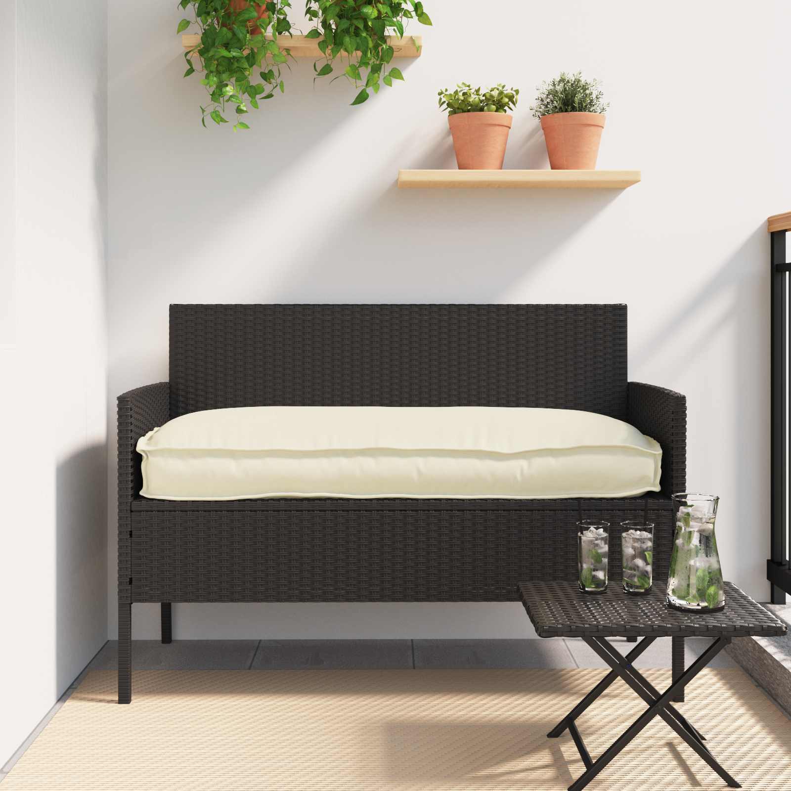 Σετ Μαξιλαριών Πάγου 2 pcs Κρεμ 100 x 40 x 8 εκ Ύφασμα Oxford