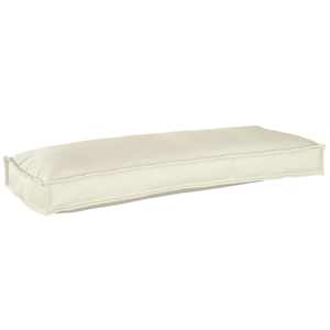 Sada polštářů na paletu 2 pcs Krémová 100 x 40 x 8 cm - obrázek 2